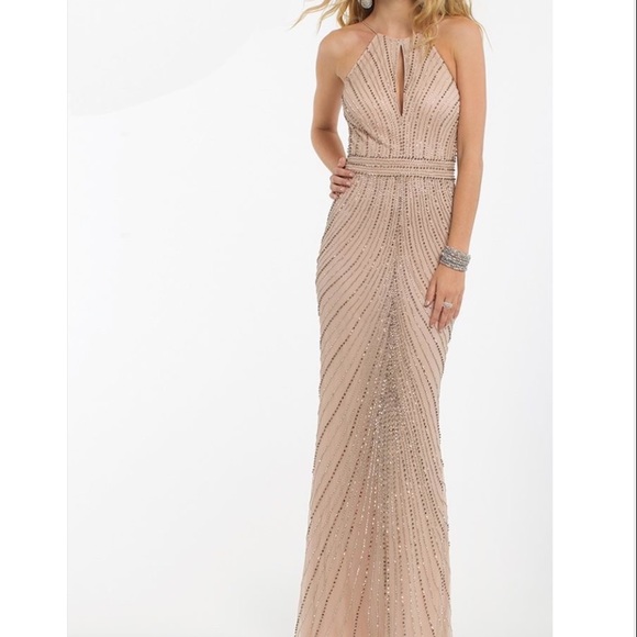 Camille La Vie Dresses & Skirts - Camille La Vie Art Deco Beaded Maxi Gown